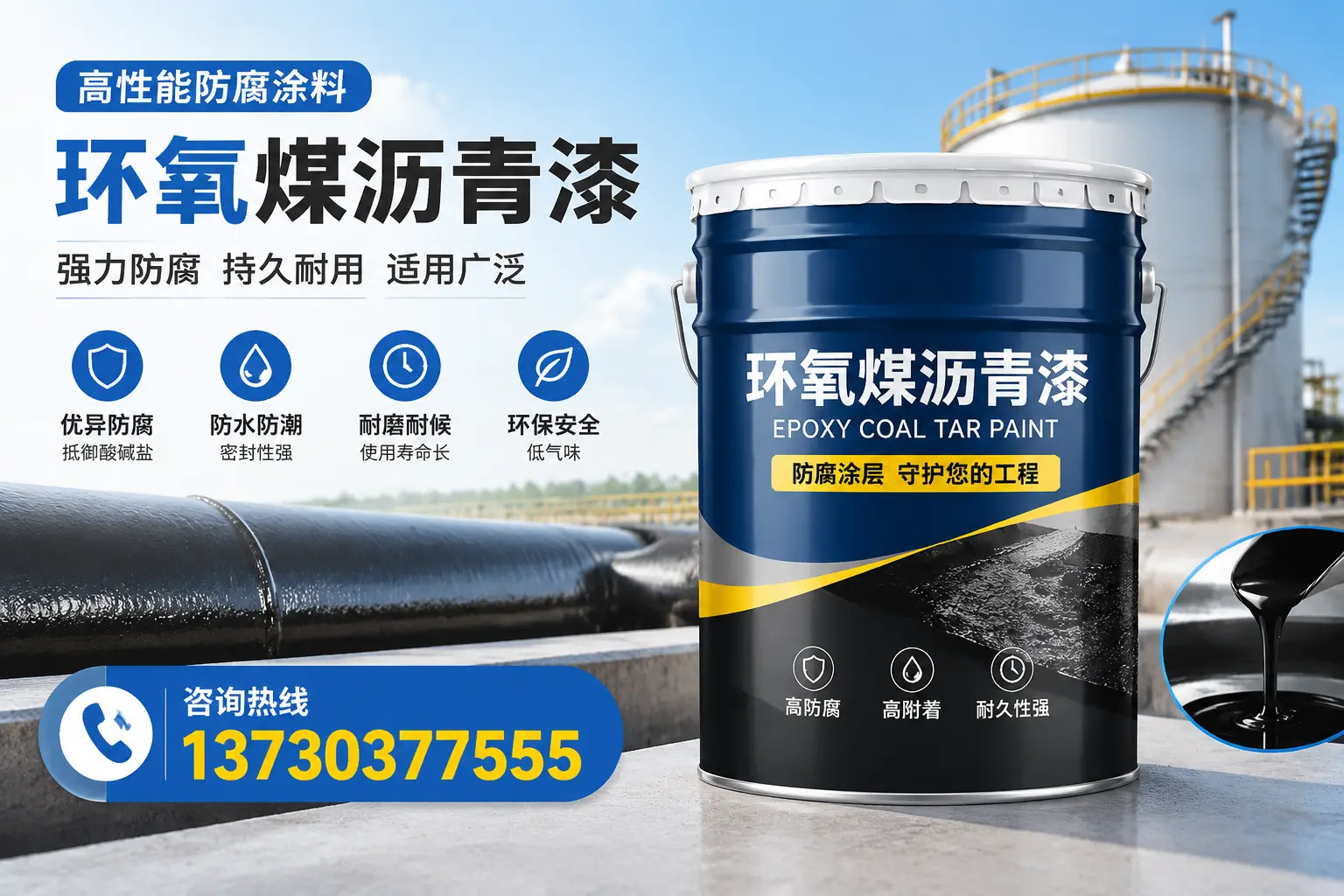 环氧煤沥青漆的耐久性分析,适合金昌的使用场景